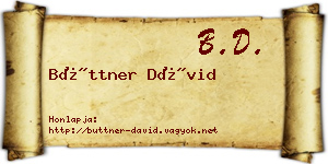 Büttner Dávid névjegykártya